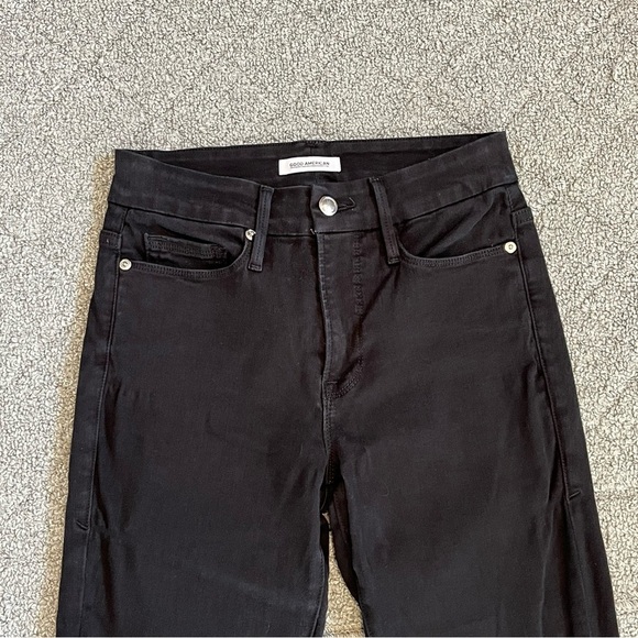 Good American Jeans Womens 4/27 Black Good Legs Skinny Stretch Denim - Picture 2 of 9